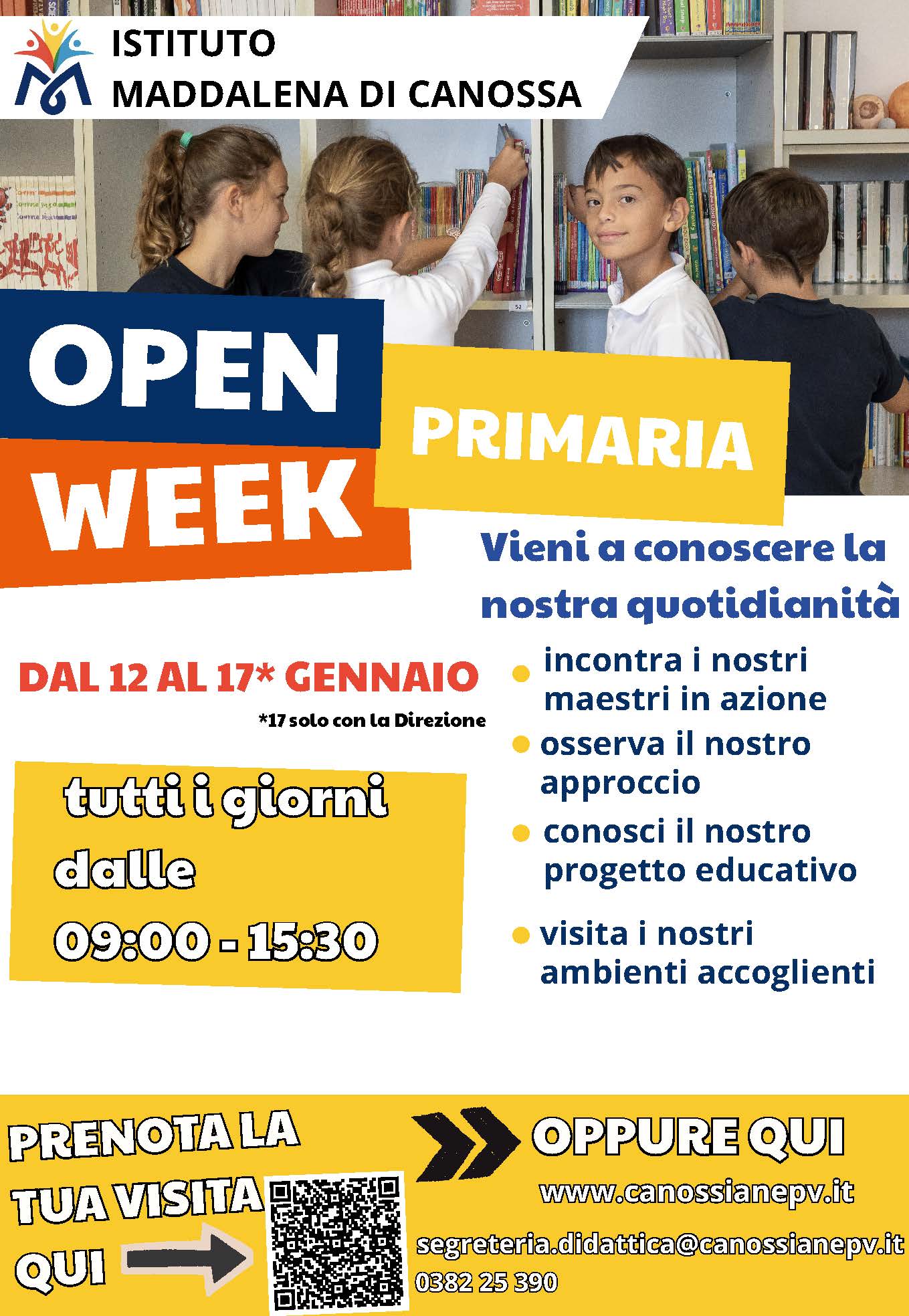 Scuola Primaria – Open Week dal 12 al 17 Gennaio 2026