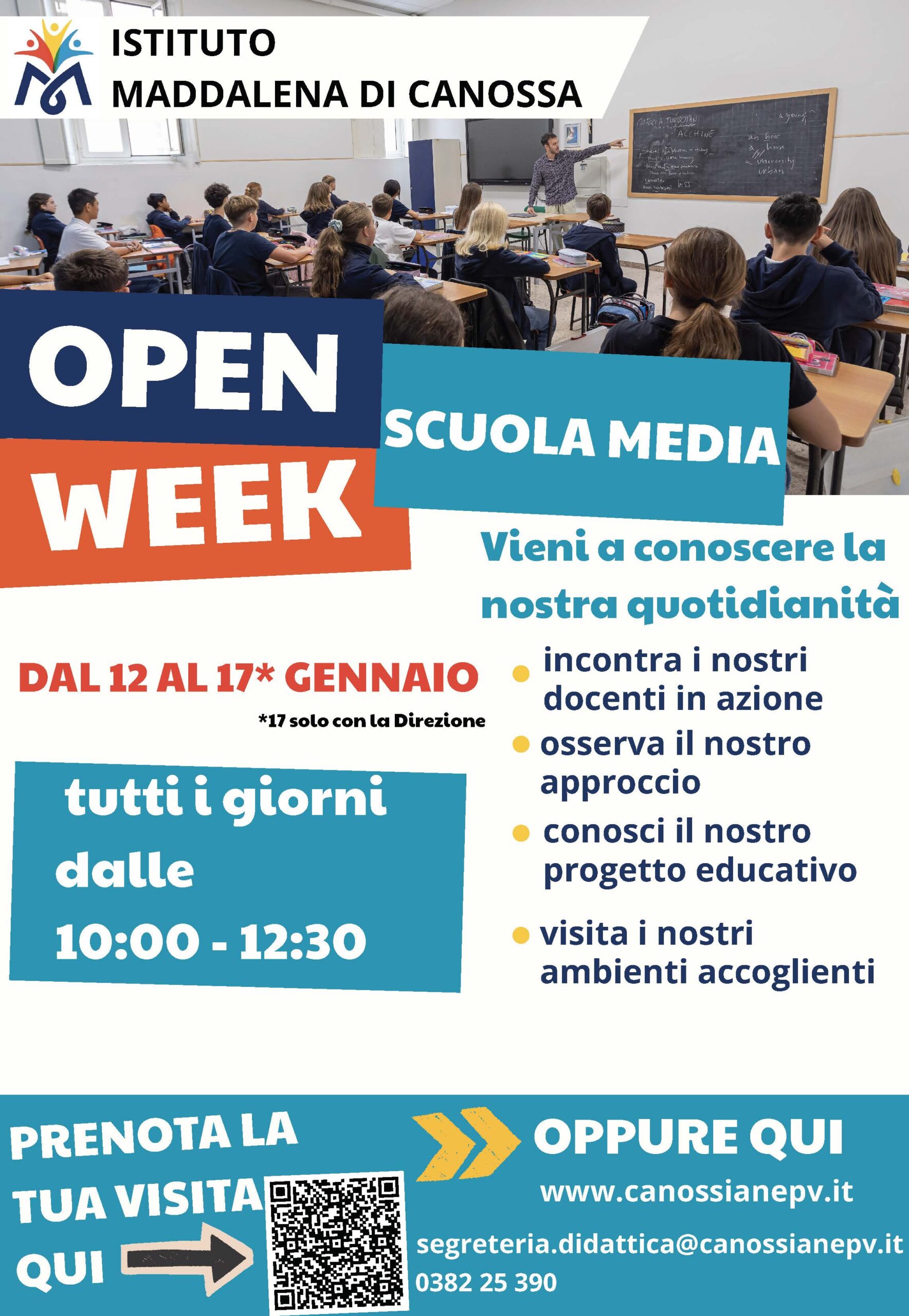 Scuola Media – Open Week dal 12 al 17 Gennaio 2026