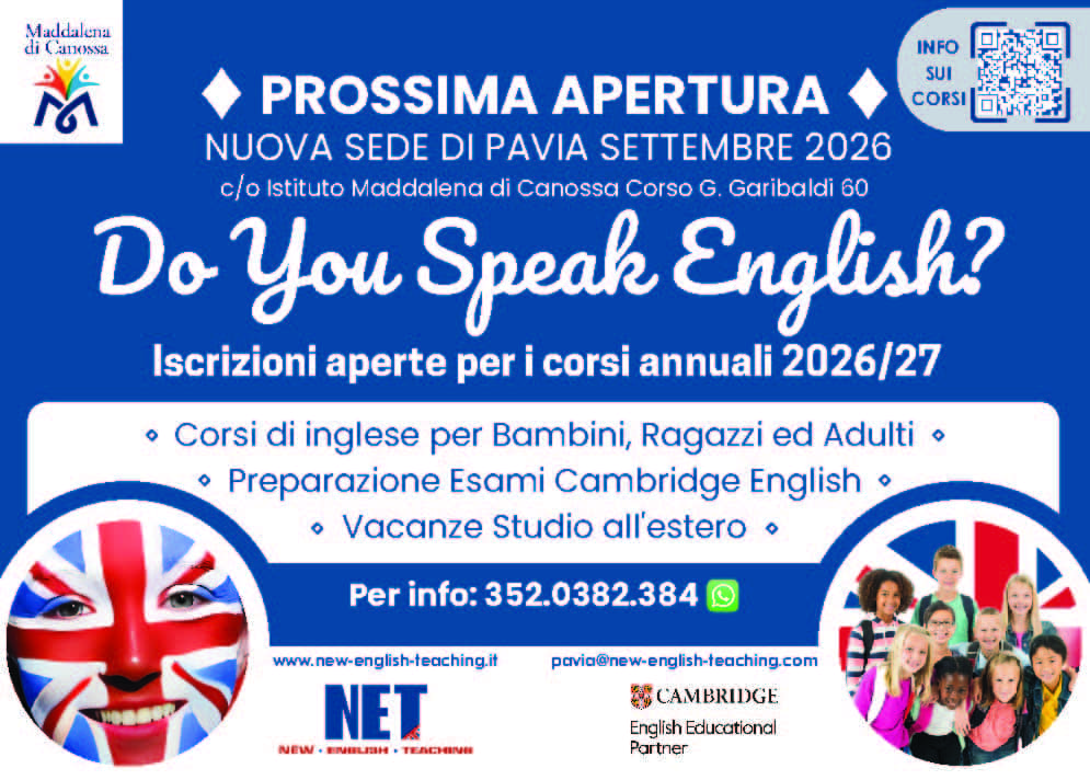 NET – New English Teaching arriva a Pavia: Una nuova opportunità per imparare l’inglese e aprirsi al mondo